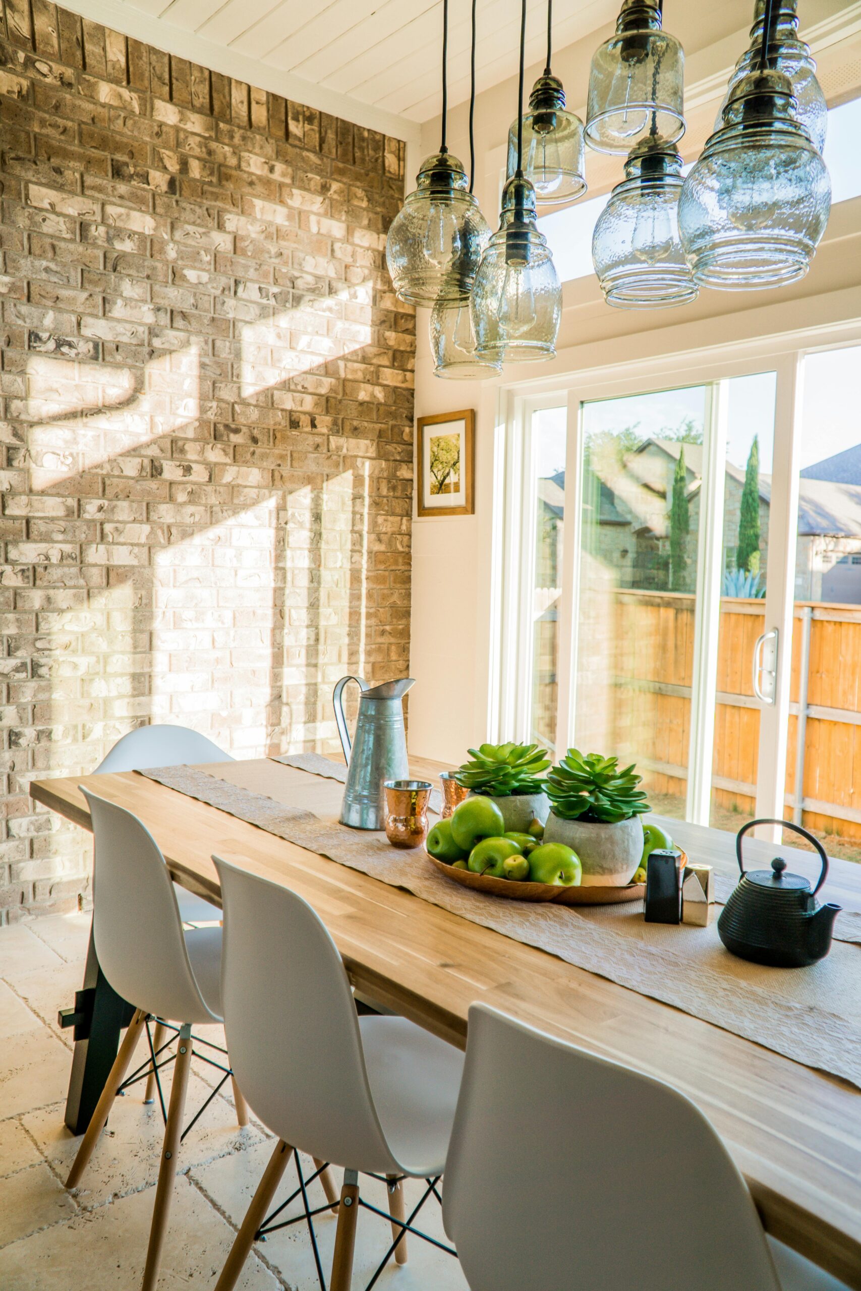 bright dining room